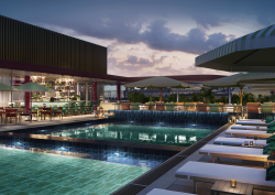 Hyatt Regency Rome Central roof top pool