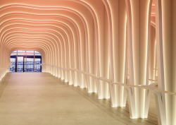 render of statement arched entrance ramp at SLS Barcelona