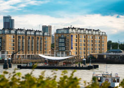view across river Thames to ao hostel