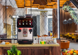 Cimbali supera coffee machine on hotel bar