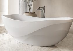 Seros bath from victoria +albert with sculptural exterior surface