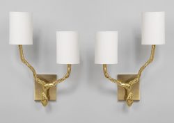 Twig wall light in brass by Vaughan