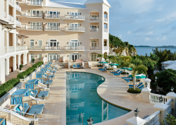 swimming pool and terrace at Rosewood Bermuda