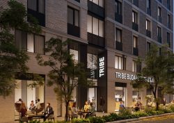Exterior render of Tribe Budapest