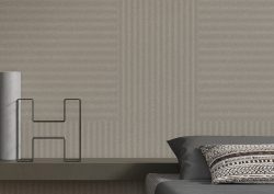 wall covered in cork tatami inspired tiles from Granorte