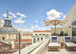 Nobu Hotel Madrid balcony with city view