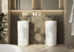 two freestanding basins from the Kerid Collection Victoria+Albert for House of Rohl