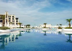 swimming pool and resorNobu hotel - Sea Breeze is a unique resort and residential complex on the coast of the Caspian Sea,